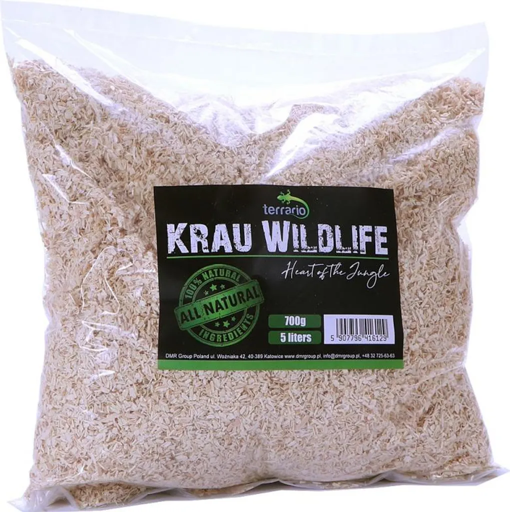 Substrat pour terrarium humide et sec Terrario Krau Wildlife 5l bois