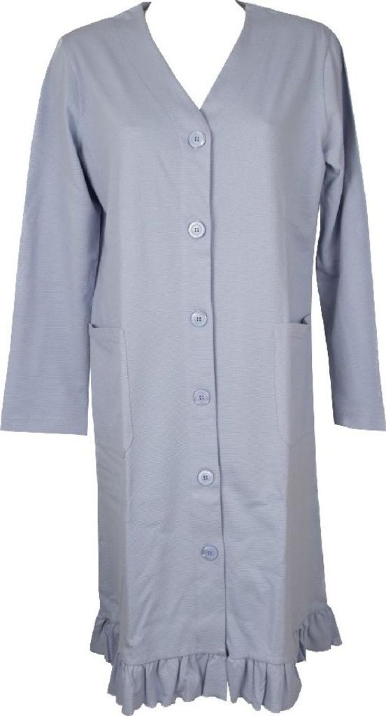 Damen Morgenmantel Langarm Dressing Schlafrock Baumwolle RAGNO Artikel D472NR, Taglia 54, Cotone 100%