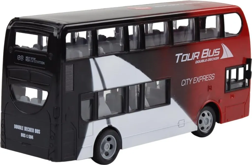 Autobus de tourisme télécommandé double decker avec éclairage intégré - 3