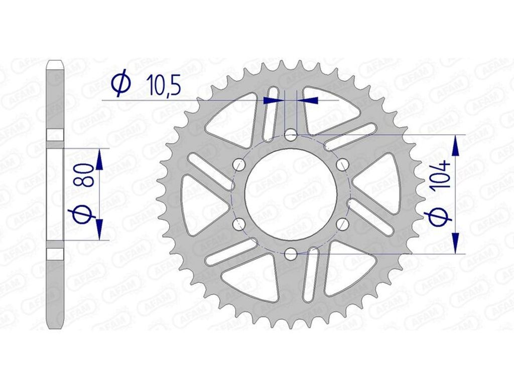 AFAM Kettenrad Alu Standard - 520 Produktbild 