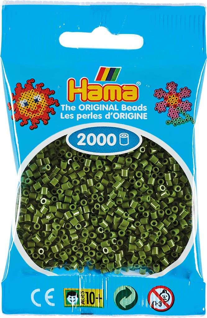HAMA 501-84 Beutel mit Mini Perlen - Helle Olive
