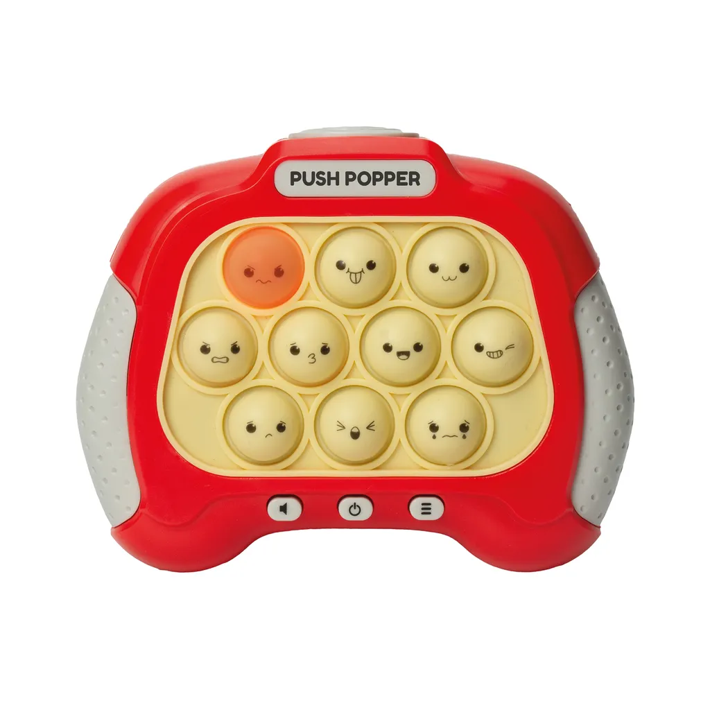 Jouet de Concentration Push Popper Rouge - Fidget avec Alerte Sonore