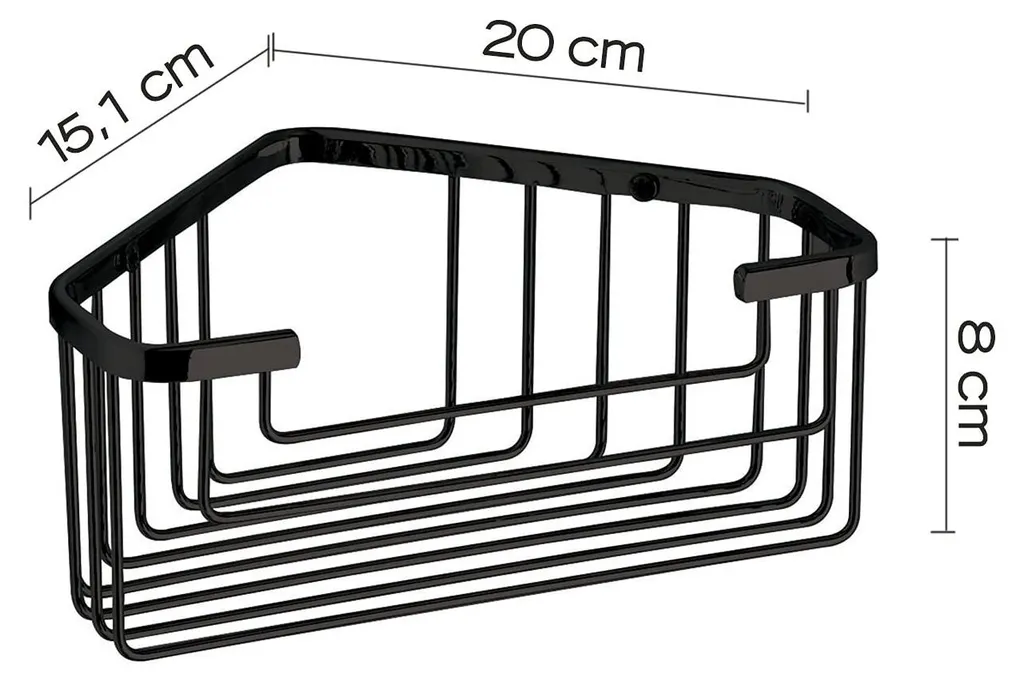 Tablette SMART noir mat 200mm - Support mural robuste et design carré - 5
