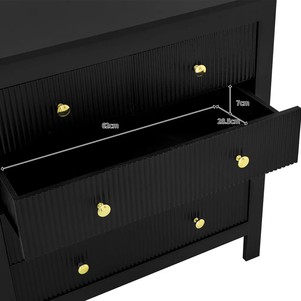 Petit buffet de salon noir pour optimiser l'espace de rangement - 5