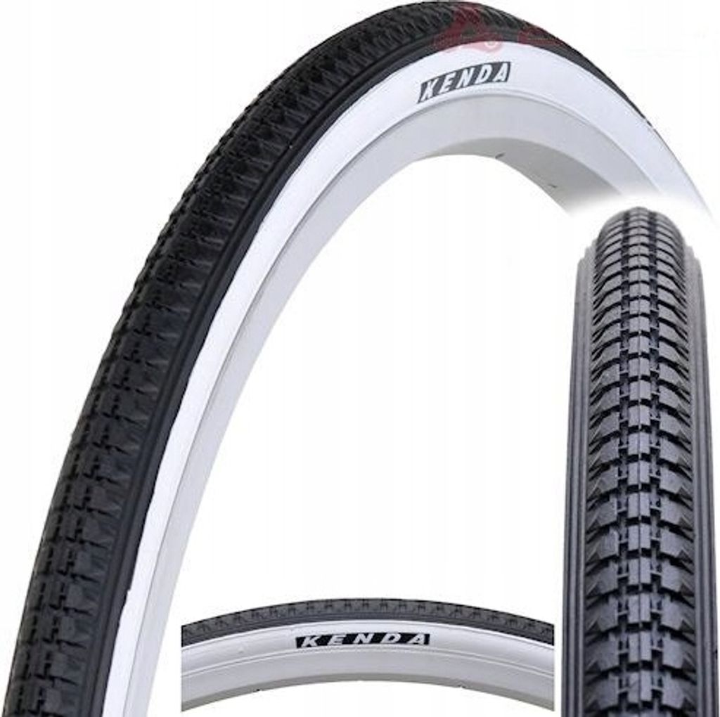 FAHRRADREIFEN 27 x 1 1/4 KENDA 32-630 WEISSE SEITE Produktbild 