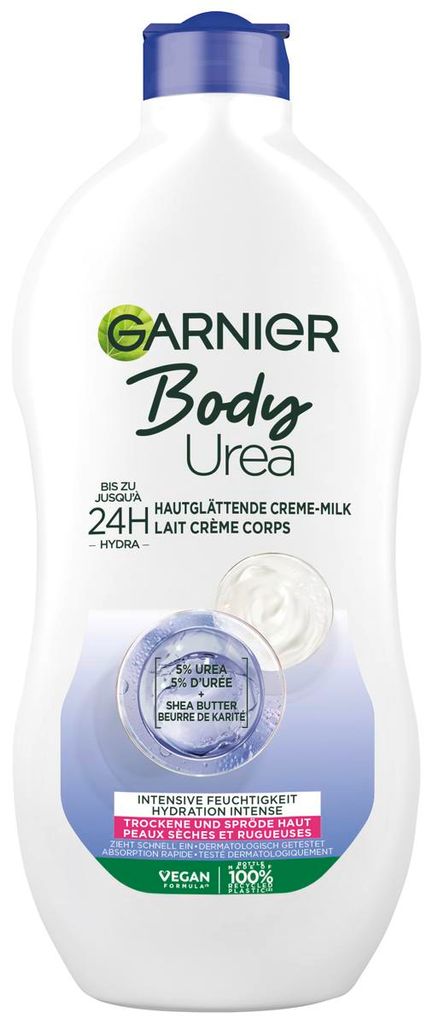 Garnier Body Urea 24H Hautglättende Creme Milk mit Urea Produktbild 
