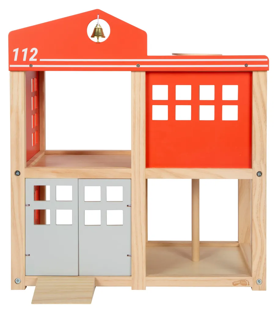 Caserne de pompiers bois Small Foot : rampe de descente et accessoires - 9