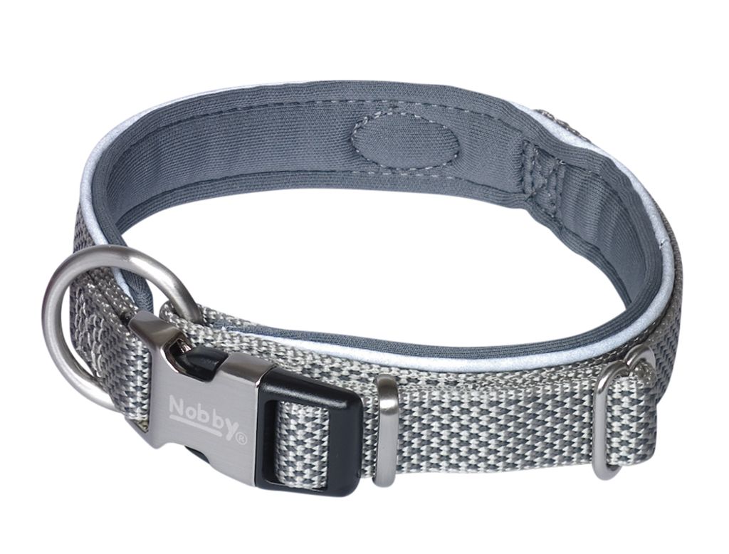 Nobby Halsband "Classic Preno Royal" grau L: 45-55 cm; B: 25/35 mm