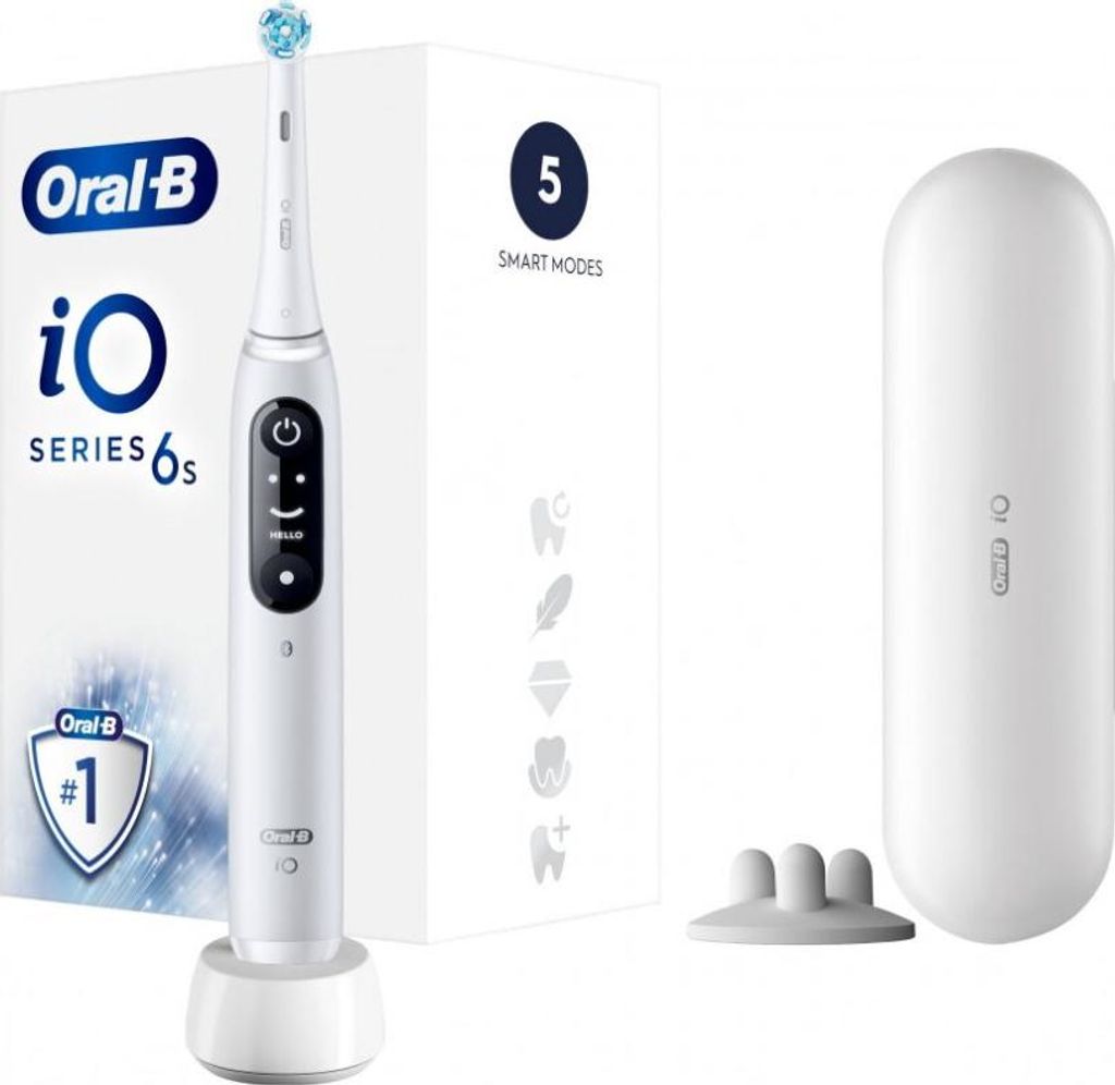 Braun Oral-B iO6 Series Elektrische Zahnbürste, Weiß Produktbild 