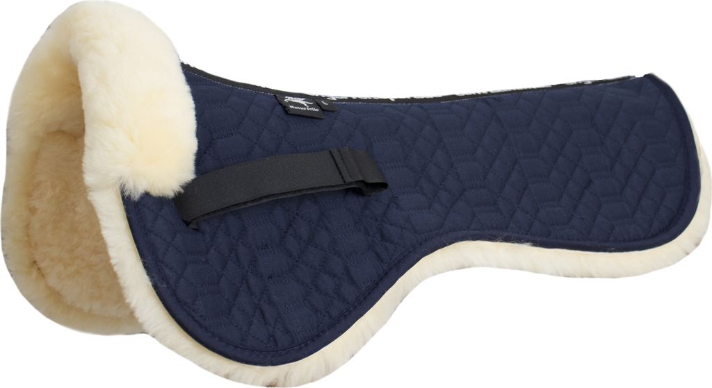 Engel Reitsport Lammfell Sattelkissen (Sakis1) Marine Med./Natur L (18 - 19,5 Inch) 58cm