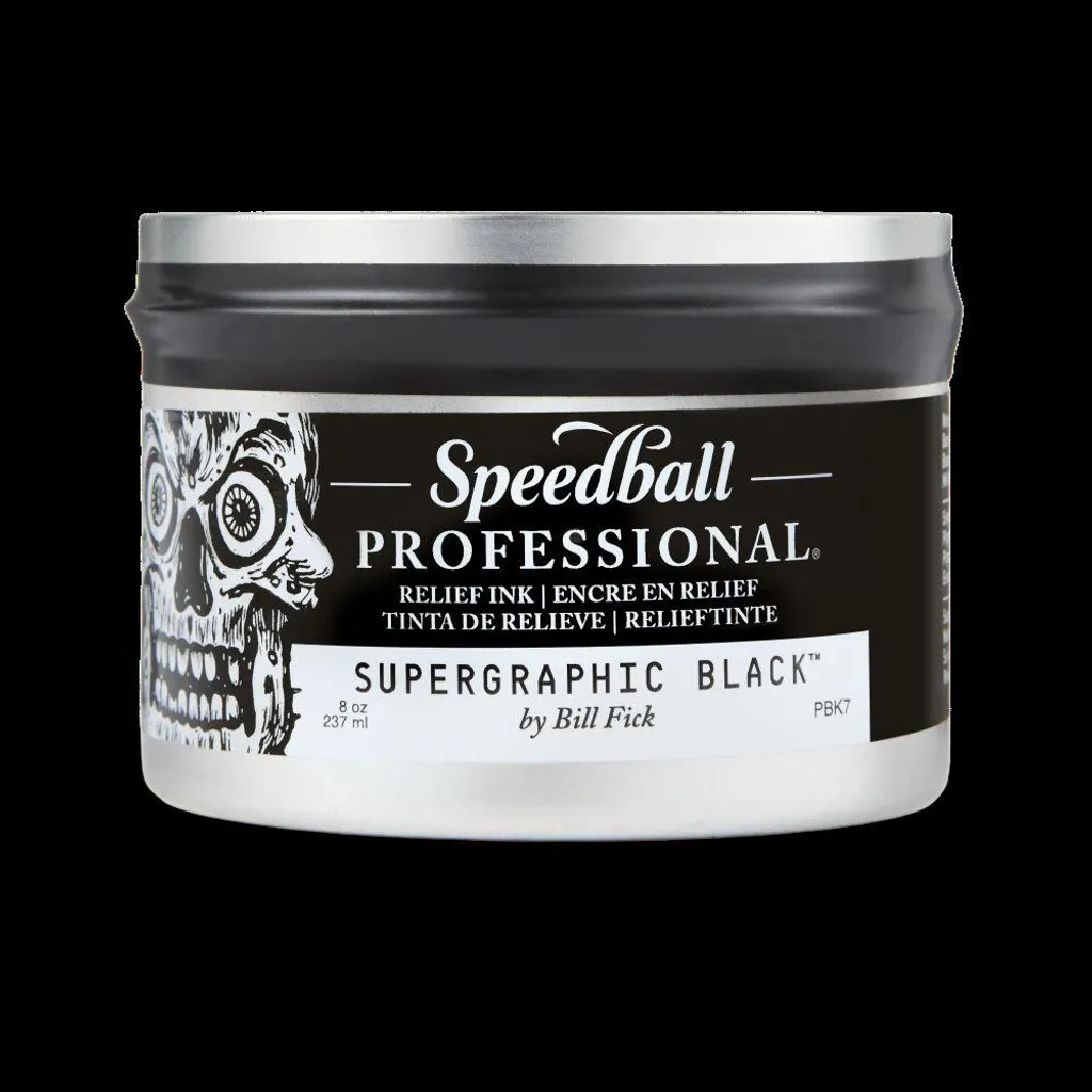 Encre noire Speedball Professional Supergraphic : gravure sans solvant