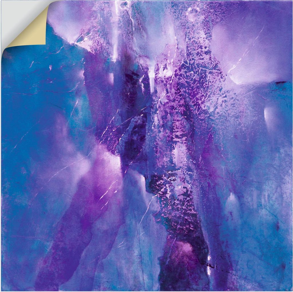 ARTland Wandbild, selbstklebend Abstrakte Komposition violett, blau Größe: 30x30 cm