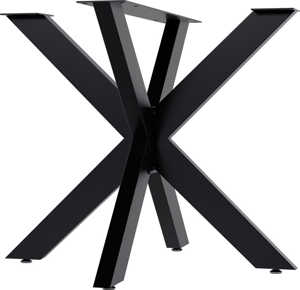 CLP Tischbeine Hardwick aus Stahl in Sternform Höhe 71 cm schwarz Größe 85x85x71 cm Größe 85x85x71 cm