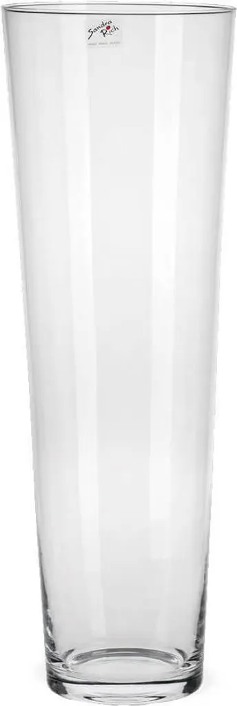 Vase de table conique en verre 19 cm pour centre de table de mariage