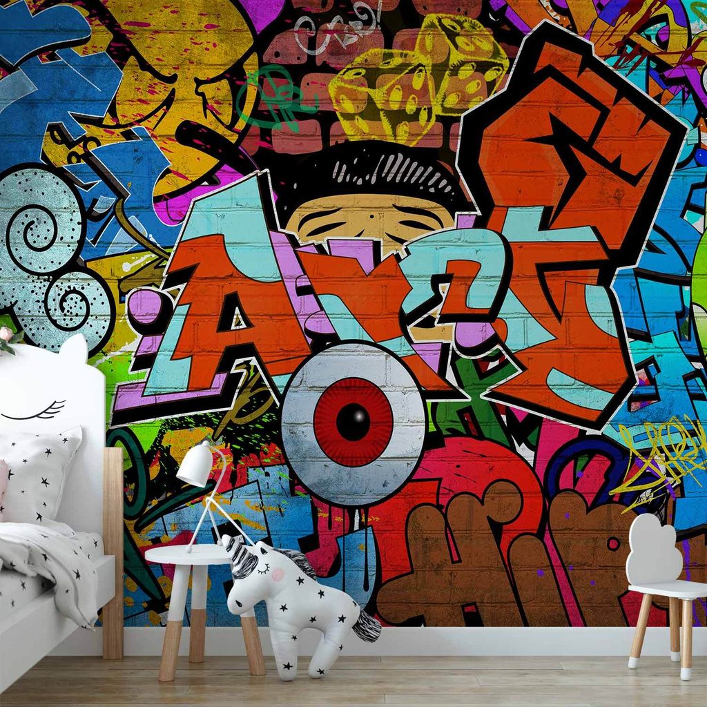 Vlies Fototapete - Graffiti art 150x105 cm Streetart 10110905-7