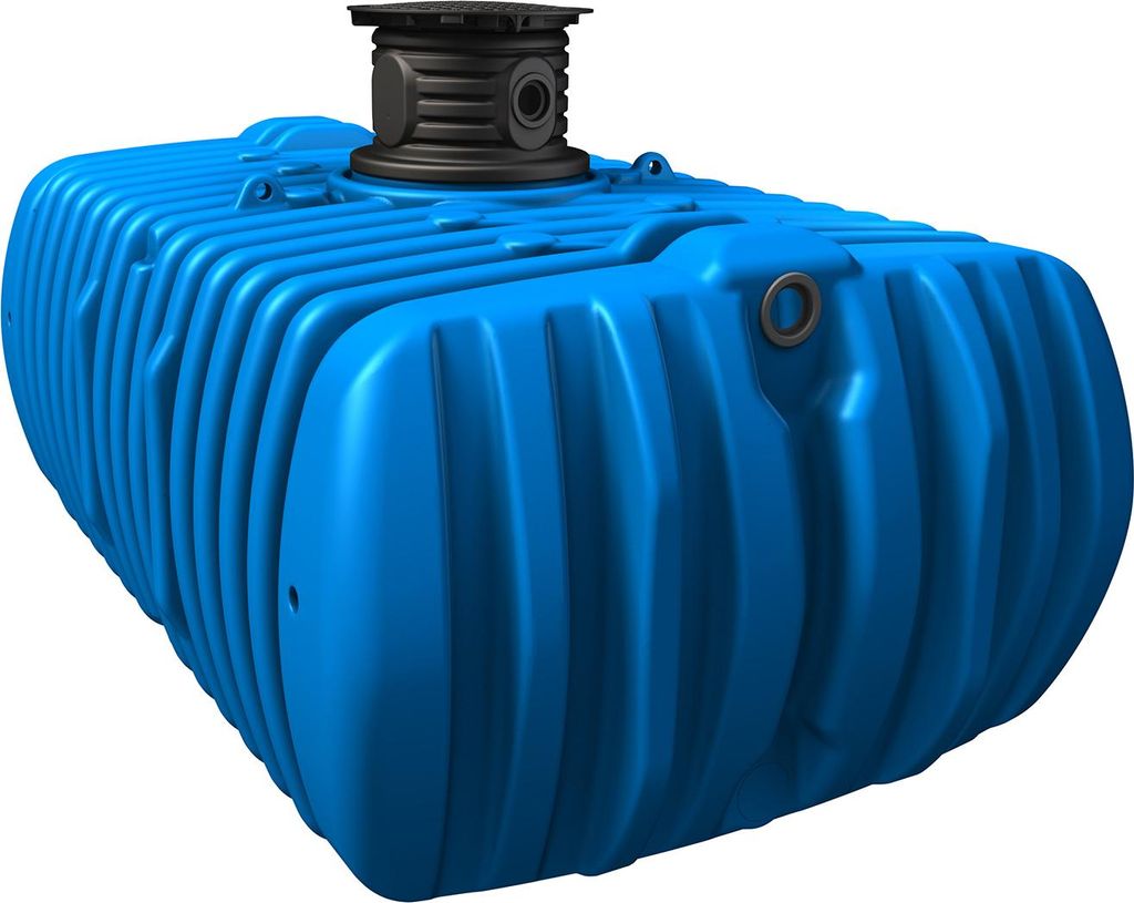 4rain Regenwassertank Flat XL 7.000 l Flachtank mit Schachtverlängerung und Tankabdeckung