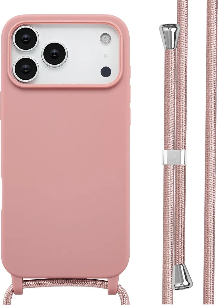 imoshion Custodia in silicone con cavo per Apple iPhone 17 Pro Max - Rosa sabbia
