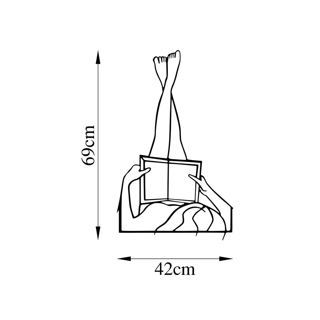 Wallity, i- SKL2492, Nero, Altre decorazioni per la casa, 42 x 69 cm, 100% metallo (Spessore: 1 - 5