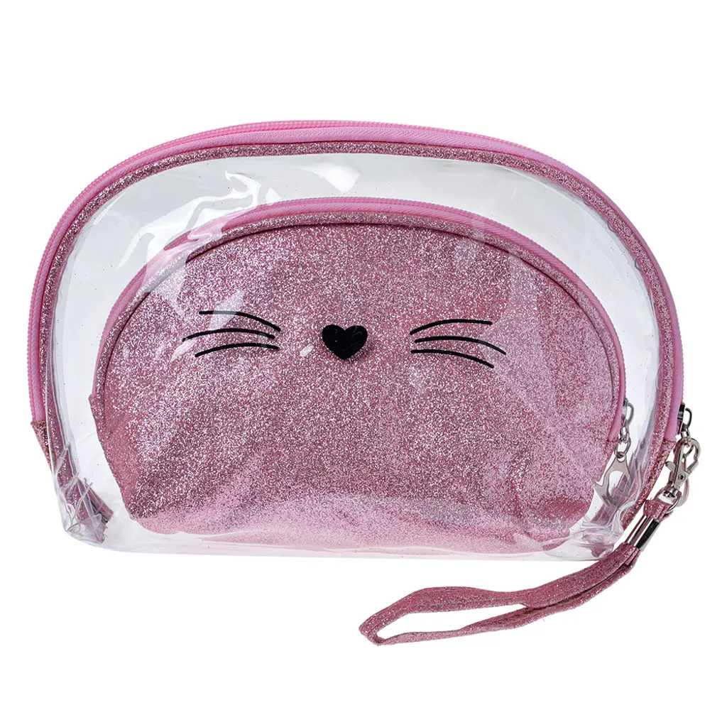 Juleeze Organizer Cosmetici Set 2 Pezzi | Rosa Poliuretano Duraturo