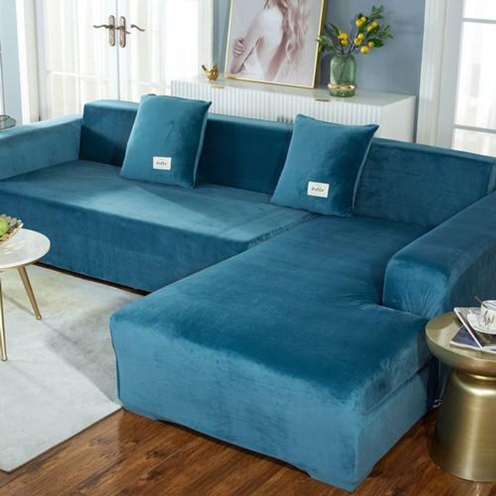 2er Set L-Form Sofabezug Couchbezug Schonbezug, Universelle L-Förmige Ecksofa überwurf 3 Sitzer+4 Sitzer Sofa Hussen für Wohnzimmer Schlafzimmer...
