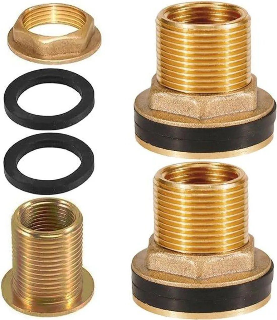 Jeu de 3 vis laiton 3/4 x 1/2 étanches - Réparation de cuve d'eau 3 pcs