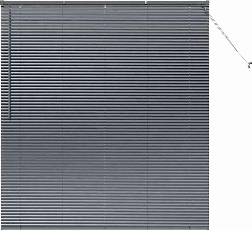 vidaXL Balkenjalousien Dunkelgrau 175 x 155 cm Aluminium