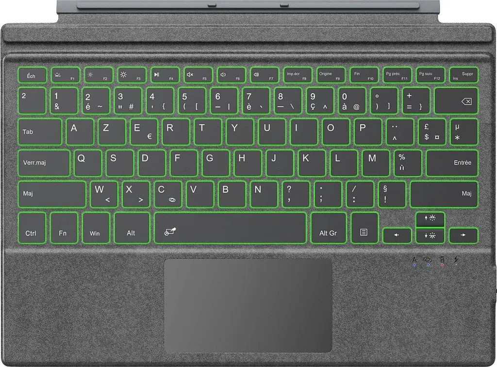 Clavier Surface Pro AZERTY sans fil LED : Finis les problèmes de frappe
