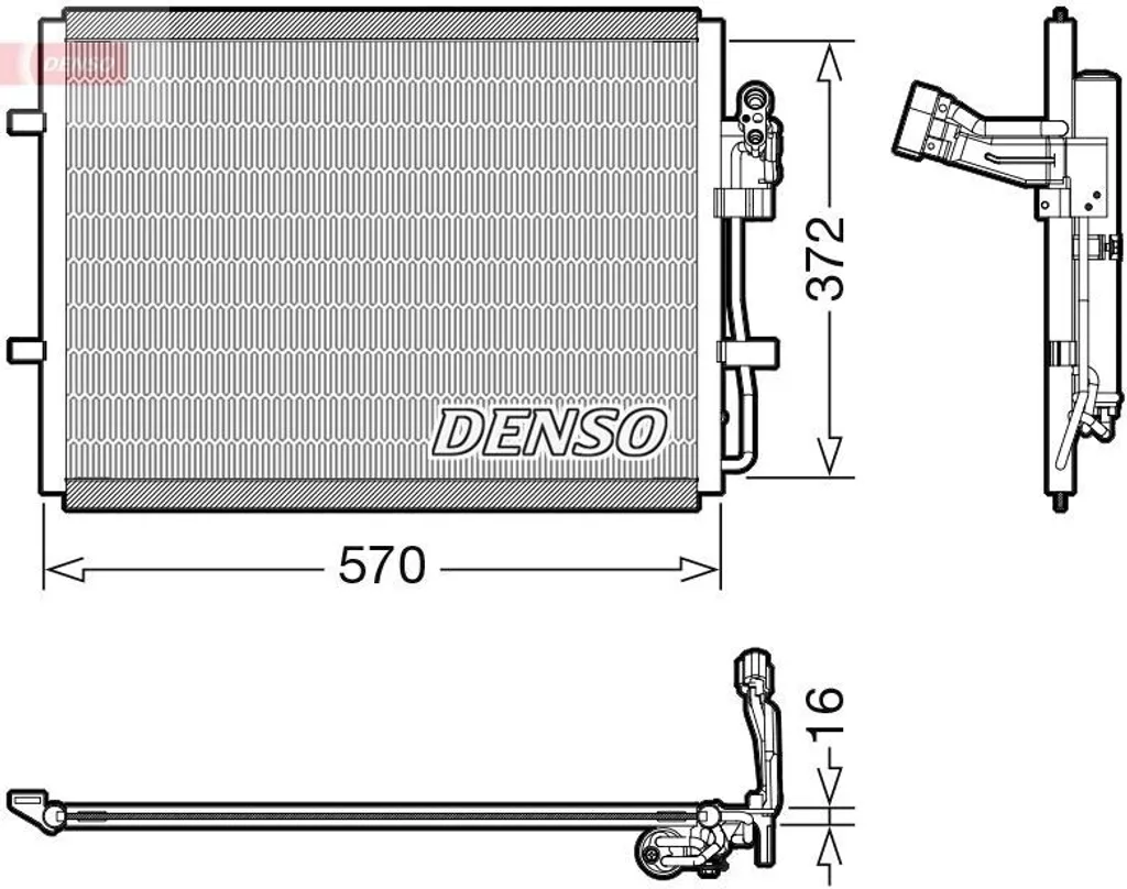 Condenseur avec sécheur intégré DENSO DCN44016 - Performance Thermique