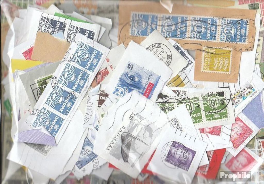 Briefmarken Dänemark 50 Gramm Kiloware gestempelt