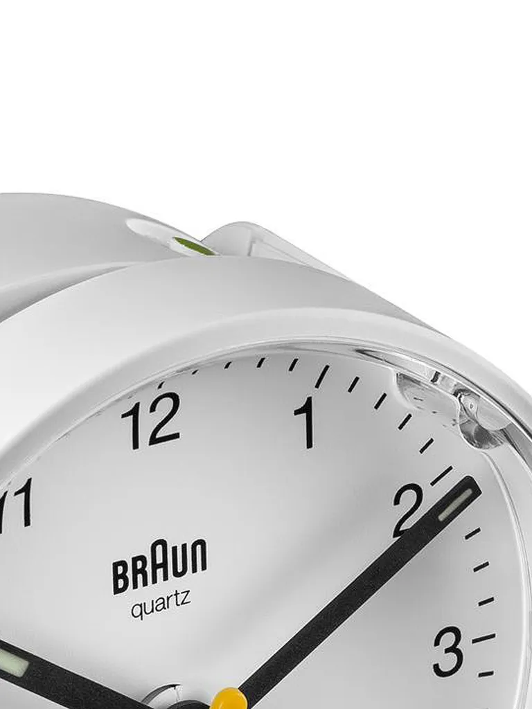 Réveil de Table à Quartz Braun BC01W Blanc - Cadran Carré Compact - 4