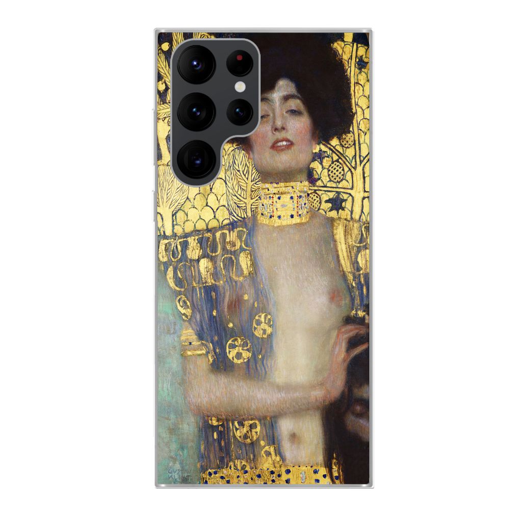 MuchoWow Handyhülle Schutzhülle Hülle für Samsung Galaxy S22 Ultra Judith - Gustav Klimt Silikon Softcase Handy Hülle - Abbildung
