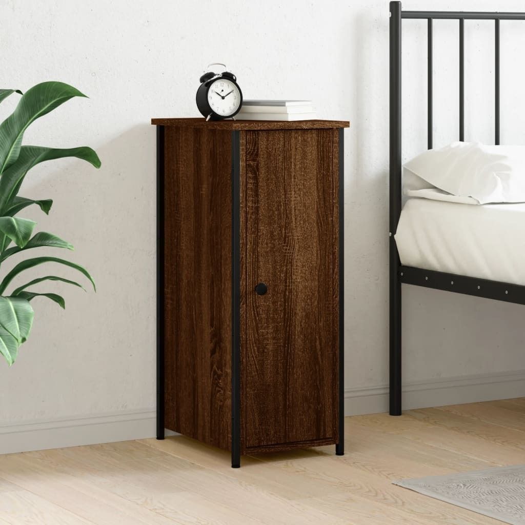 Maison Exclusive - Nachttisch Braun Eichen-Optik 32x42x80 cm Holzwerkstoff