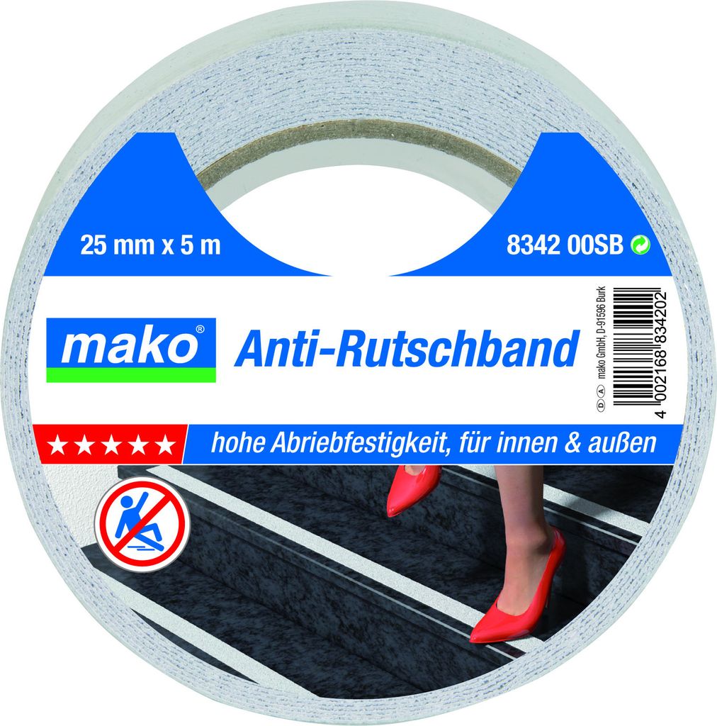 Mako Anti-Rutschband 25 mm x 5 m Weiß Produktbild 