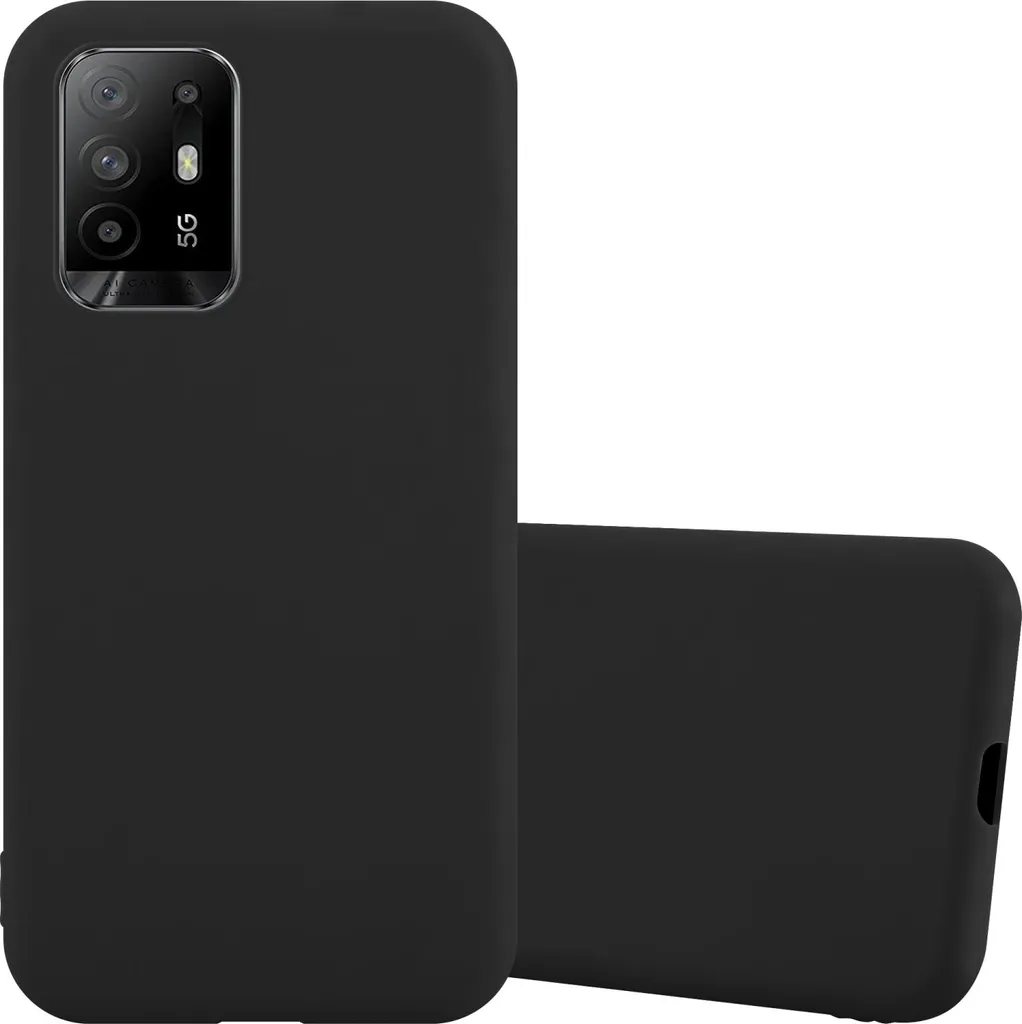 Cadorabo Custodia per Oppo A94 5G Custodia protettiva in nero Custodia per cellulare Custodia in silicone TPU Cover