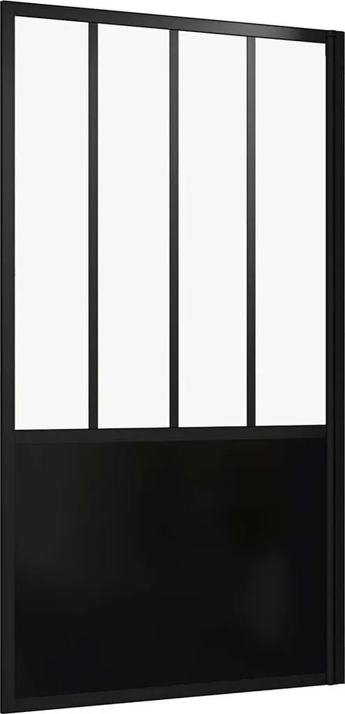 Pare Baignoire Pivotant 130x75cm Noir Mat GLASSY SCREEN