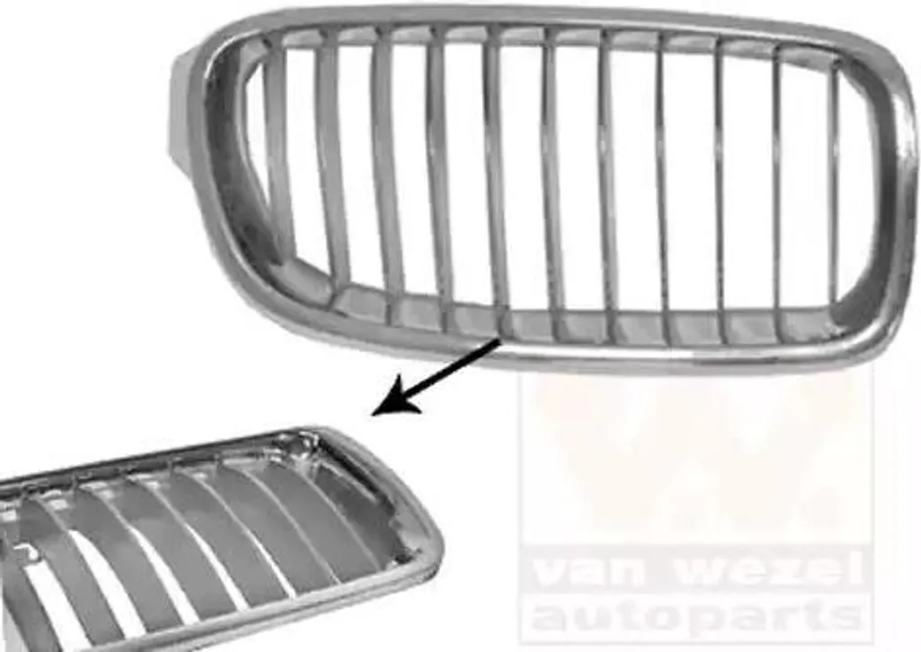 Grille de Calandre Avant Droite Grise pour BMW Série 3 VAN WEZEL Pro