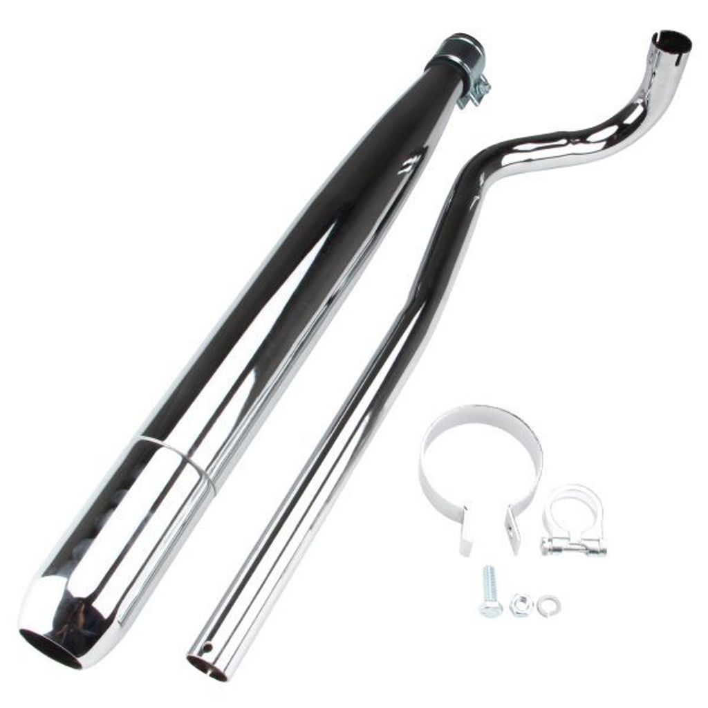Auspuff + P3 Krümmer SET linksabgehend Steck 28mm Hercules Prima M