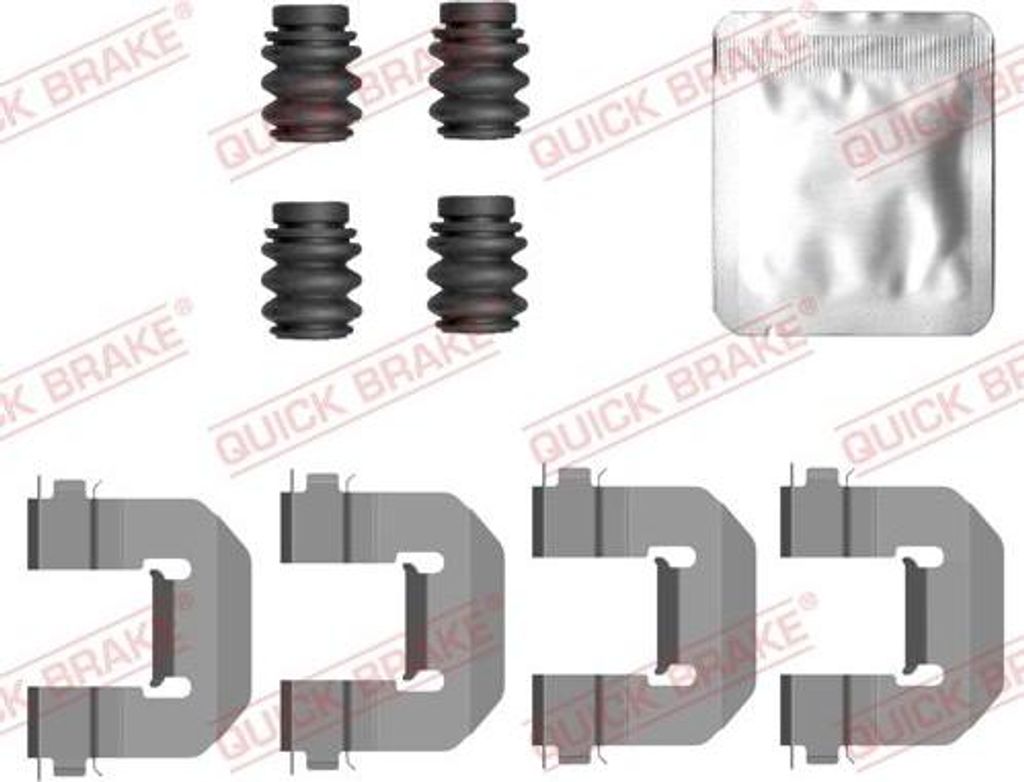 QUICK BRAKE 109-0126 Zubehörsatz, Scheibenbremsbeläge OE kompatibel mit 3er G20, 3er G21, 4er G23, 4er G22