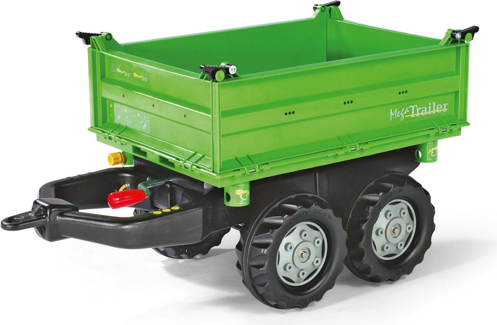 rolly toys Mega Trailer Dreiseitenkipper, grün/silber, Produktbild 