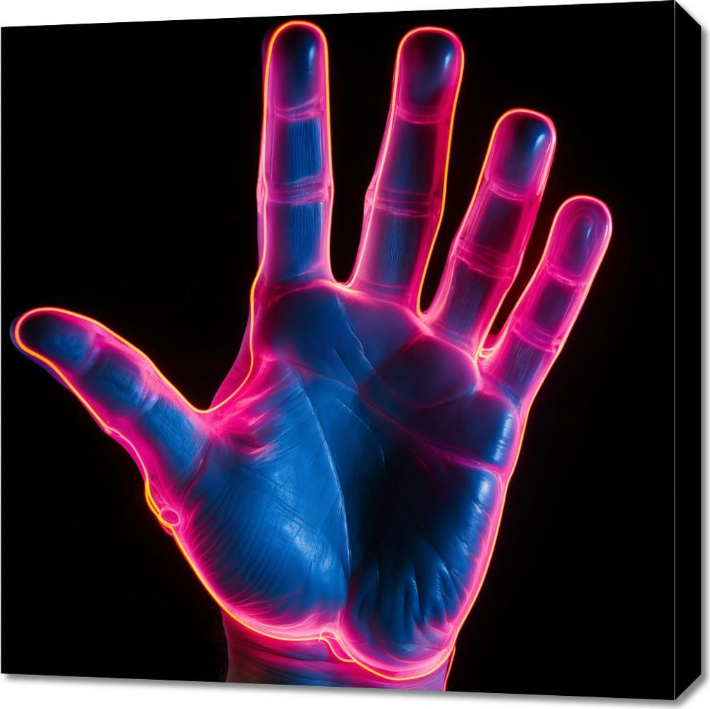 Bild 70x70cm Berührung der Zukunft