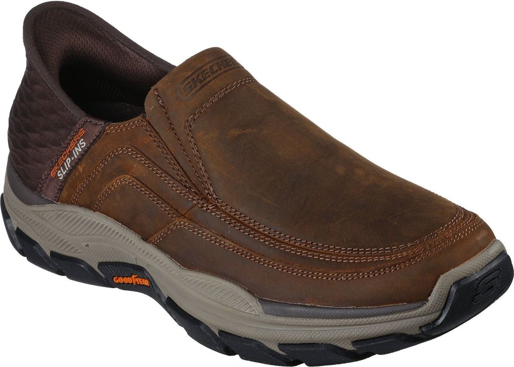 Skechers Herren Slipper Respected Elgin braun Produktbild