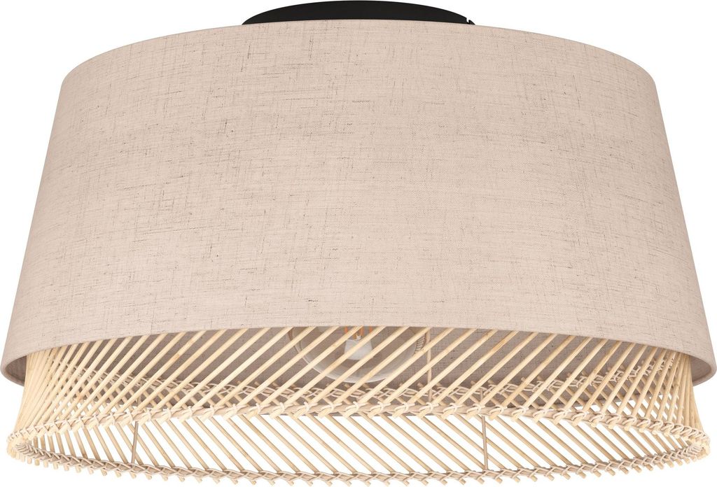 TABLEY Wand-/Deckenleuchte Lampe Beleuchtung - H23,5 x Ø38 cm - schwarz - 1X40W exkl. - IP20