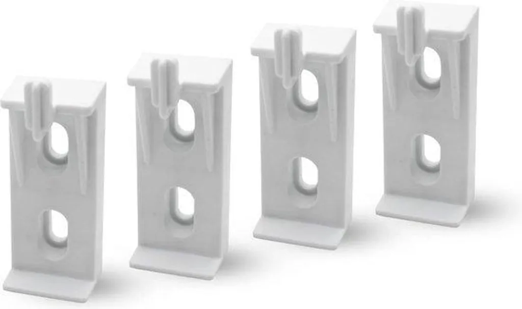 Fixations pour radiateurs et sèche-serviettes - Supports en nylon blanc