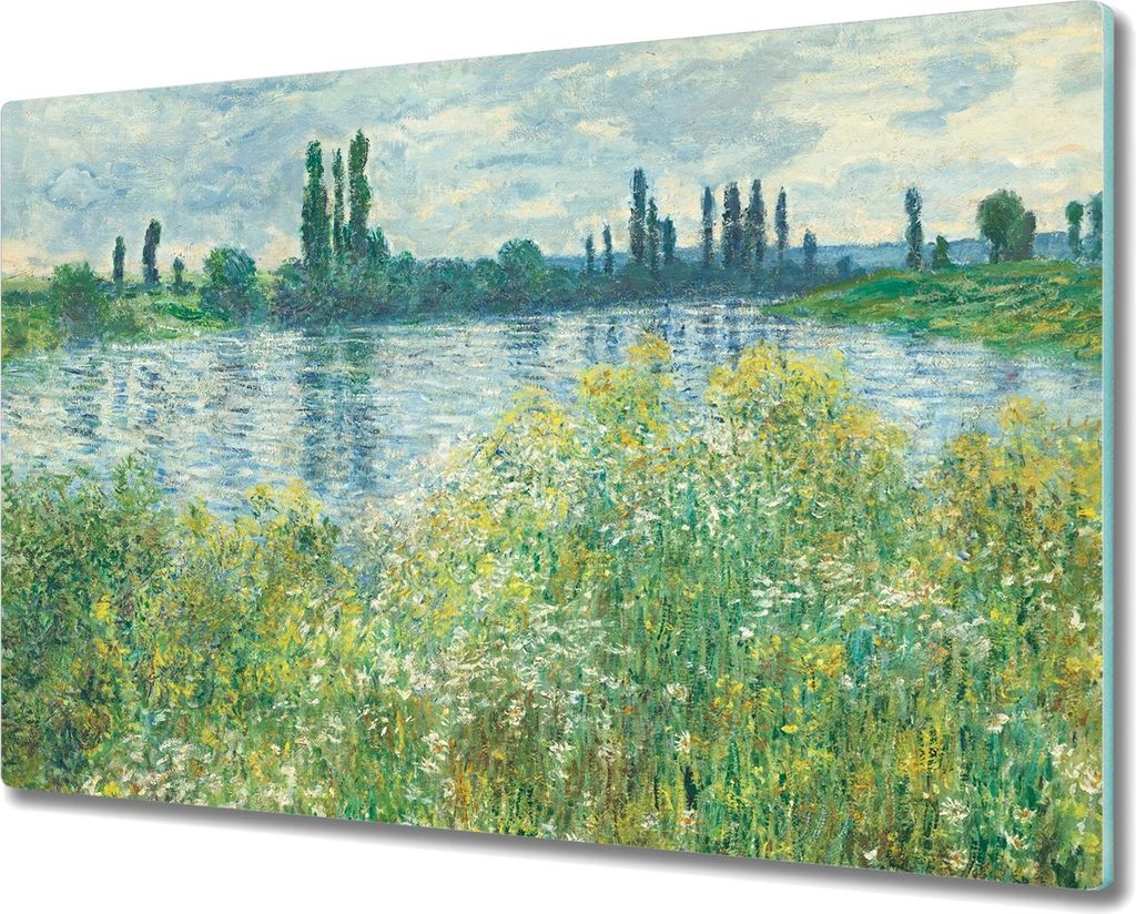 Coloray Küchenbrett Kochplattenabdeckung Hackbrett Schneidebrett Herdabdeckplatte 80x52 cm - Seine Vetheuil Monet