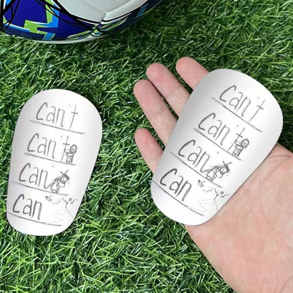 4 Stück Mini Schienbeinschoner Fußball - Leicht & Graffitiable Für Jugendliche
