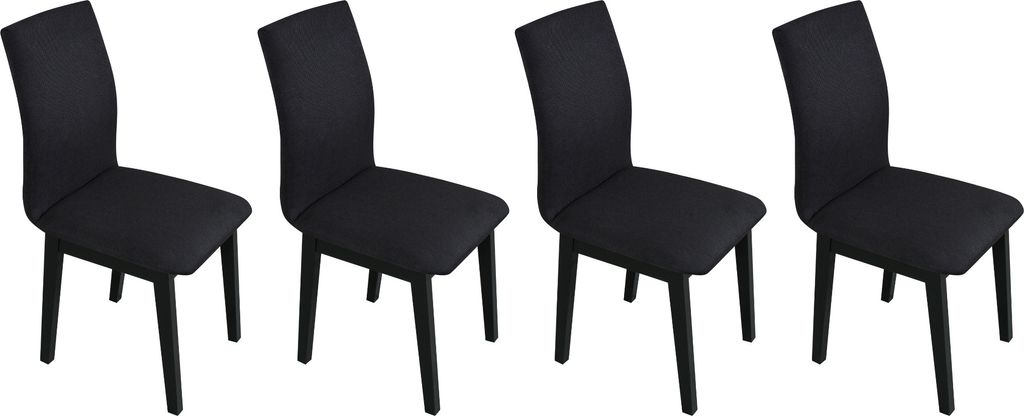Esszimmerstuhl- Set 4x LUNA 1 schwarz, Neve 100