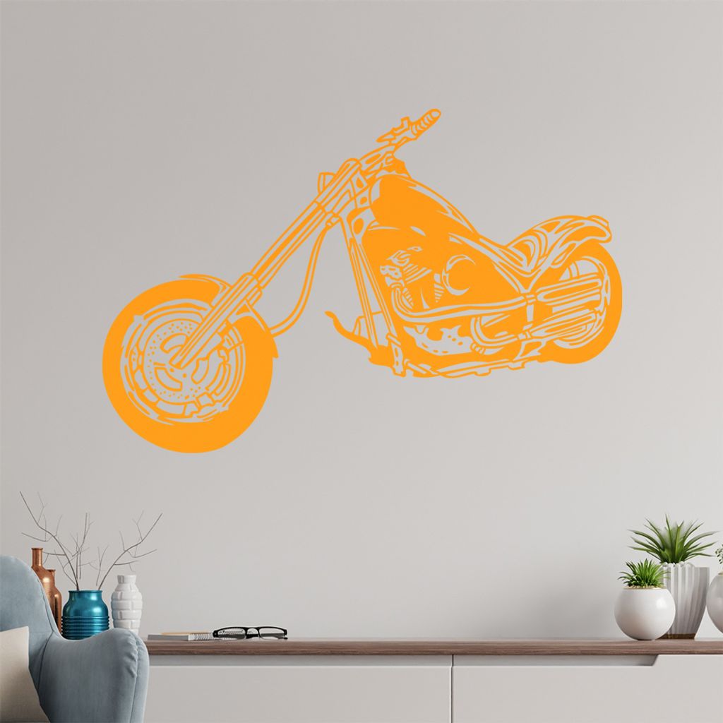 Chopper Wandtattoo in 6 Größen - Wandaufkleber Wall Sticker - Dekoration, Küche, Wohnzimmer, Schlafzimmer, Badezimmer