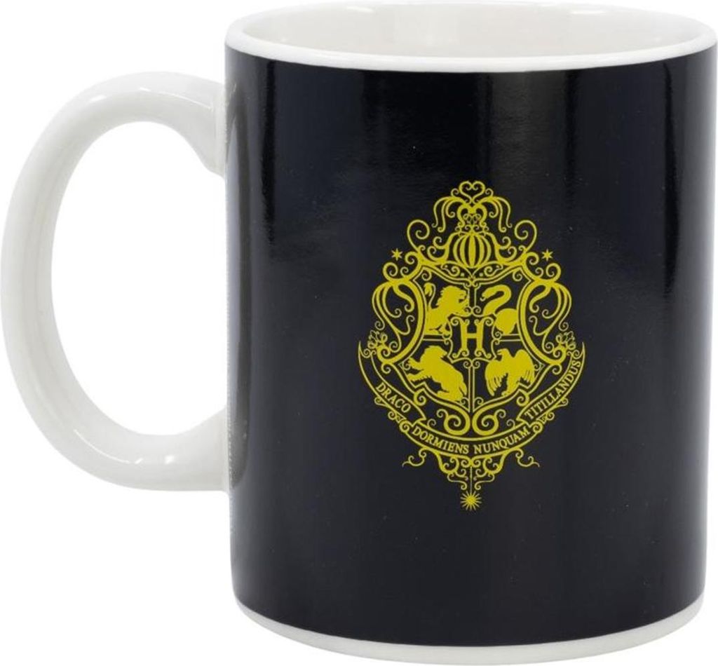 Harry Potter, Keramik-Becher 325 ml mit Farbwechsel-Effekt, Weiß / Schwarz