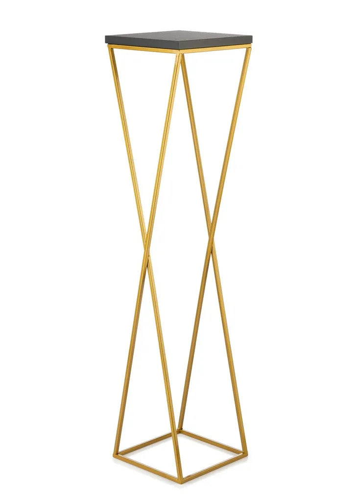 Support à plantes noir 100 cm Lancelot-oic structure métal loft robuste - 8