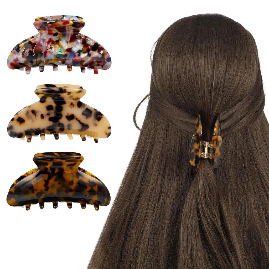 Mode & Accessoires Accessoires Haaraccessoires Haarklammern 3 Stück Acetat Haarklammer Frankreich Große 